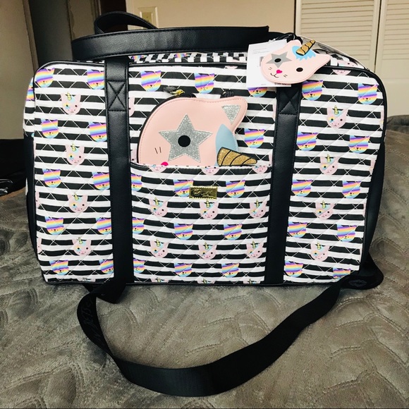 Betsey Johnson Handbags - CAT UNICORN WEEKENDER w/LUGGAGE ATTACHMENT!